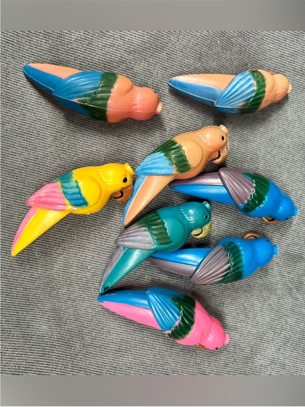 Vintage blowmold parrot bird string patio light covers replacement